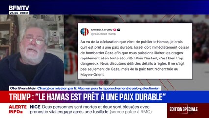 Proche-Orient: "Je pense qu'on arrive à l'épilogue de cette terrible guerre", estime Ofer Bronchtein, chargé de mission par Emmanuel Macron pour le rapprochement israélo-palestinien