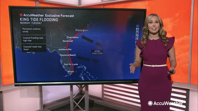 What are king tides and why could they cause flooding in the Southeast?