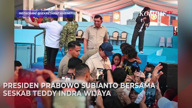 Presiden Prabowo dan Seskab Teddy Tinjau Gladi Bersih HUT ke-80 TNI di Monas