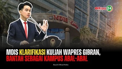 MDIS Klarifikasi Kuliah Wapres Gibran, Bantah Sebagai Kampus Abal-abal