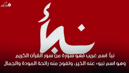 معنى اسم نبأ