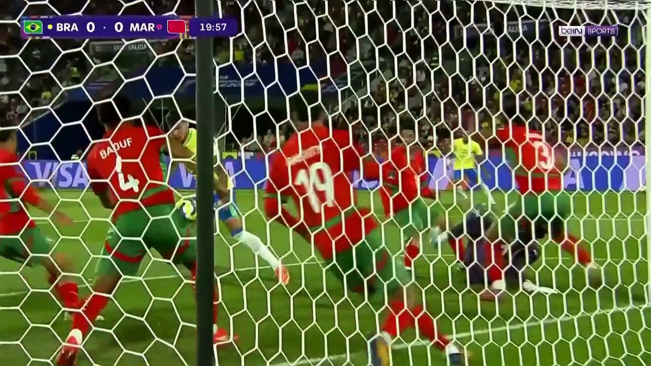 الشوط الاول مباراة المغرب والبرازيل كاس العالم للشباب 2-10-2025