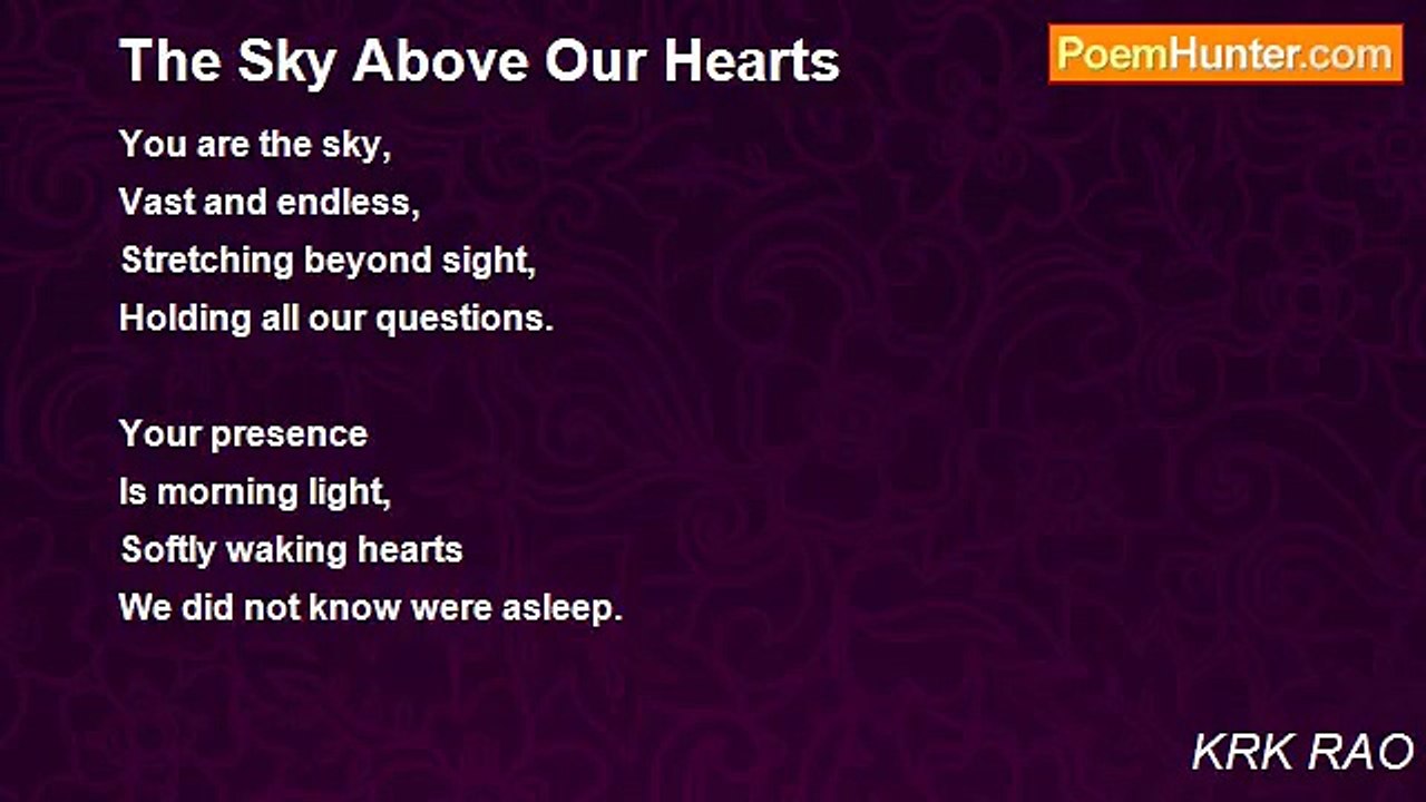 KRK RAO - The Sky Above Our Hearts