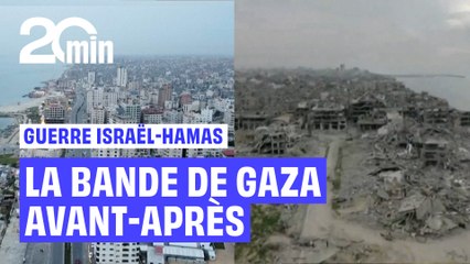La bande de Gaza avant et après les destructions