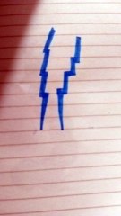 Fulmine azzurro disegno