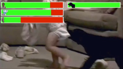 Infant Anthony Florian is Being Attacked Entirely by An The Dog —with— Healthbars