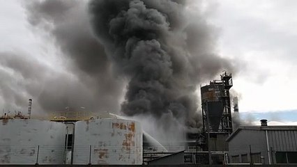 Incendio al polo chimico a Ravenna, lunga colonna di fumo