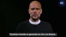 Guardiola se posiciona a favor de Palestina: "Estamos viviendo un genocidio en vivo y en directo"