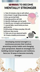 10 ways to become mentally stronger