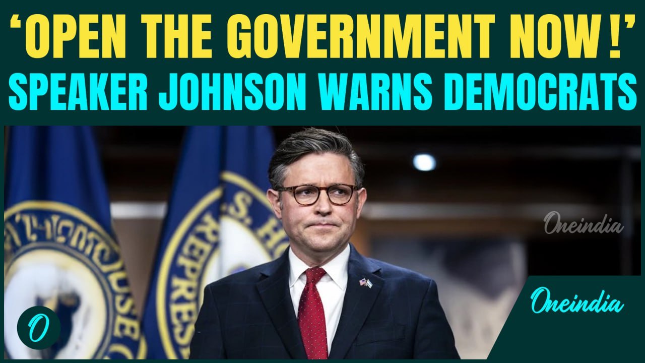 US Government Shutdown: Speaker Johnson BLASTS Democrats for Holding Nation Hostage | FULL VIDEO