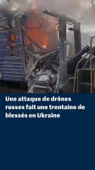 Des drônes russes attaquent un train ukrainien et font 30 blessés