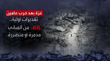 تقديرات أولية لحصاد عامين من الحرب في غزة.. "القطاع شبه مدمر بالكامل"
