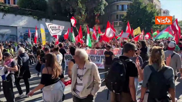 Intifada, intifada , i cori alla manifestazione pro Gaza a Roma