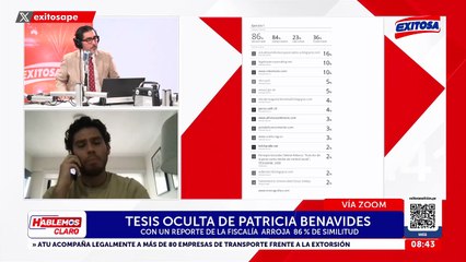 Tesis oculta de Patricia Benavides tendría 86% de presunto plagio: "Trató de pasar por lo bajo"