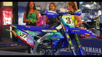 In the pits at the 2025 Motocross des Nations in Crawfordsville, Indiana, at Ironman Raceway