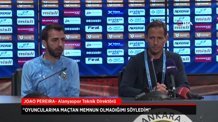 Alanyaspor Teknik Direktörü Joao Pereira memnun değil