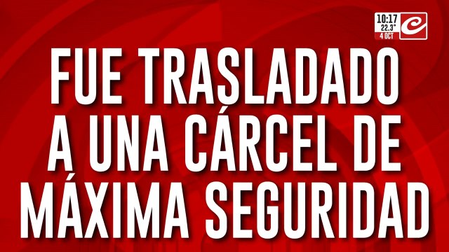 Triple crimen narco: pequeño J fue trasladado a una cárcel de máxima seguridad