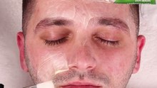 This guy is experiencing the ultimate in skincare!
