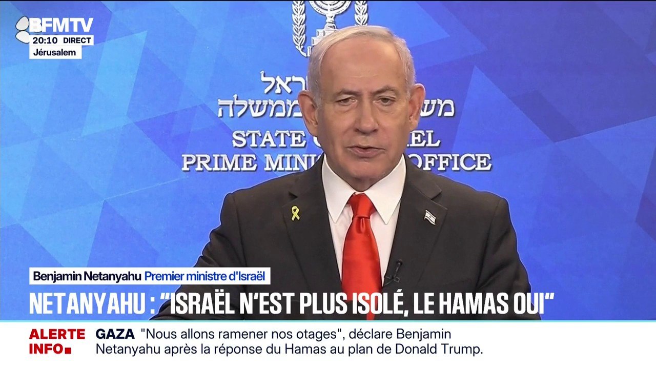 Guerre à Gaza: "Ce n'est plus Israël qui est isolé, mais c'est le Hamas", déclare Benjamin Netanyahu, Premier ministre israélien