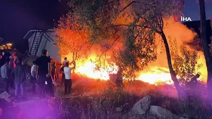 Düğün salonu yakınında çıkan yangın paniğe neden oldu