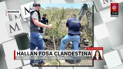 Hallan fosa clandestina con restos óseos en Michoacán