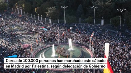 Unas 100.000 personas marchan en Madrid en defensa de Palestina