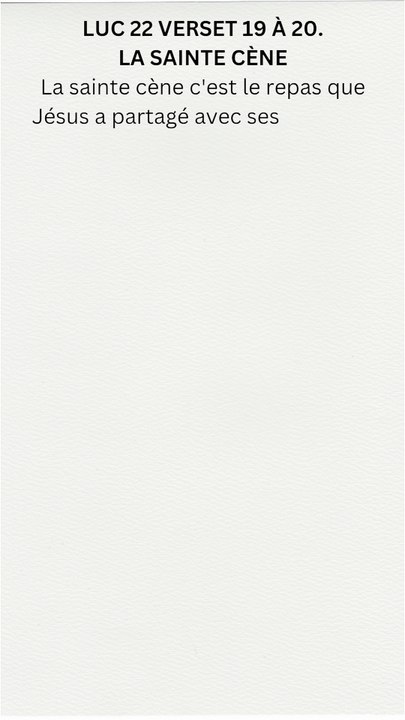 la sainte cène expliquée simplement