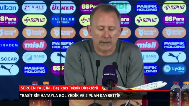 Sergen Yalçın: Basit bir hatayla gol yedik ve 2 puan kaybettik