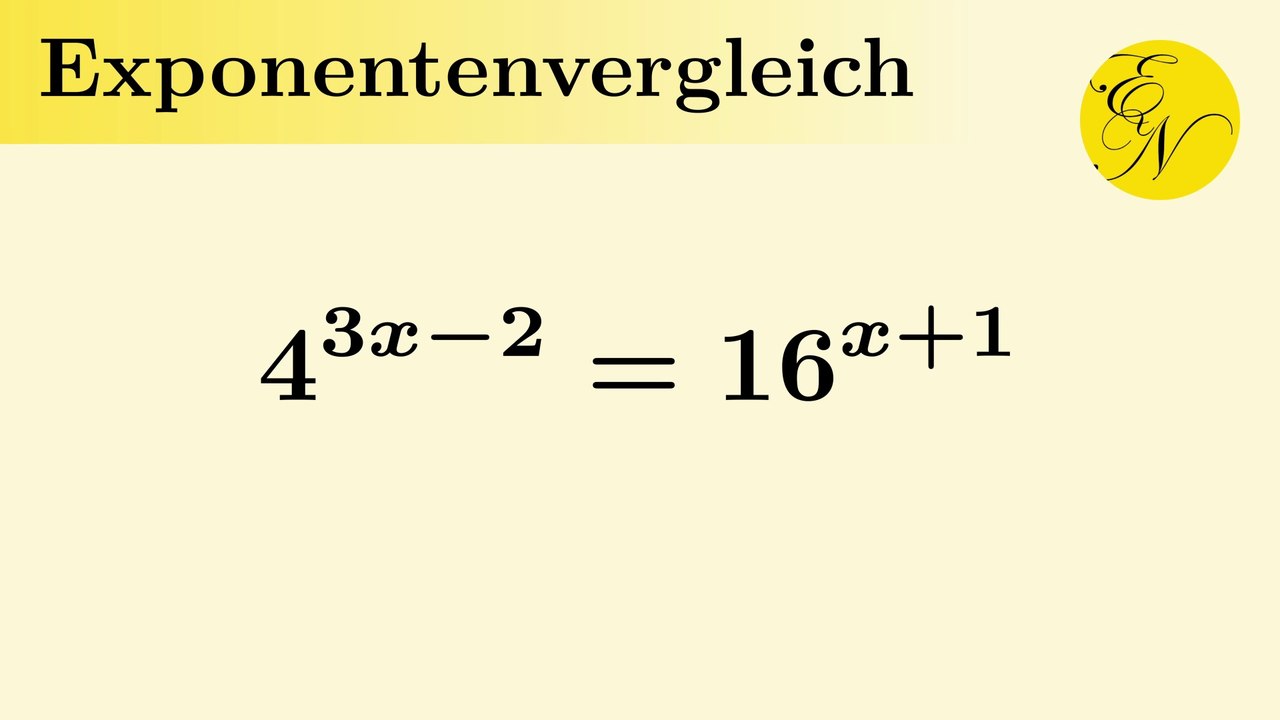 Exponentialgleichung: Exponentenvergleich