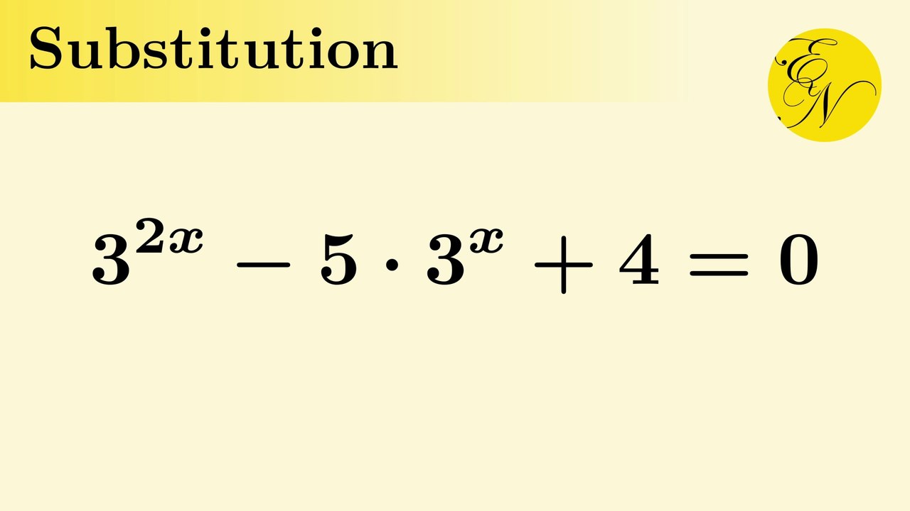 Exponentialgleichung mit Substitution lösen