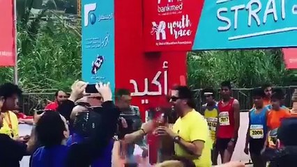 بالفيديو- راغب علامة يتغلّب على حزنه بالركض!