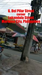 Del Pilar Street corner Lakandula Street in Marikina City in the Philippines