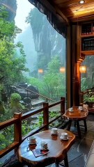Resort Lounge with Panoramic Window.