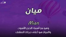 معنى اسم ميان