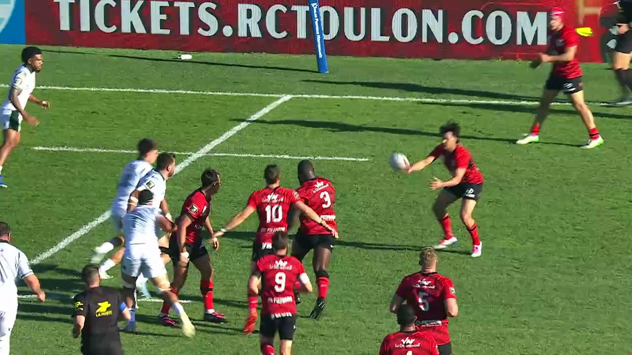 TOP 14 - Essai de Esteban ABADIE (RCT) - RC Toulon - Section Paloise