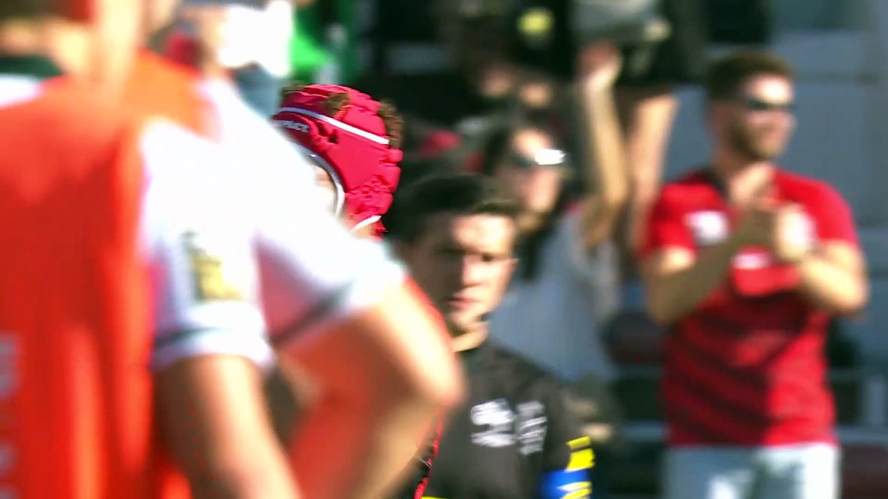 TOP 14 - Essai de Rayan REBBADJ (RCT) - RC Toulon - Section Paloise