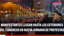 'Generación Z': Manifestantes llegan hasta los exteriores del Congreso en nueva jornada de protestas
