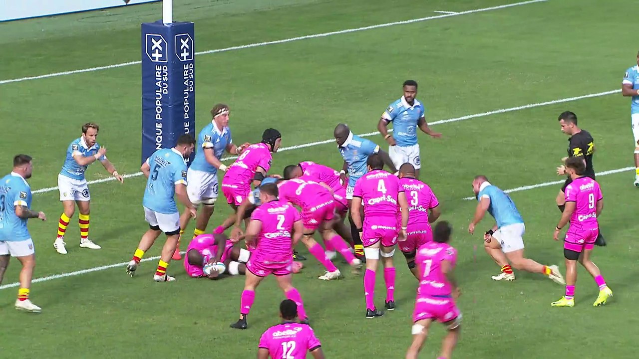 TOP 14 - Essai de Noah NENE (SFP) - USA Perpignan - Stade Français Paris