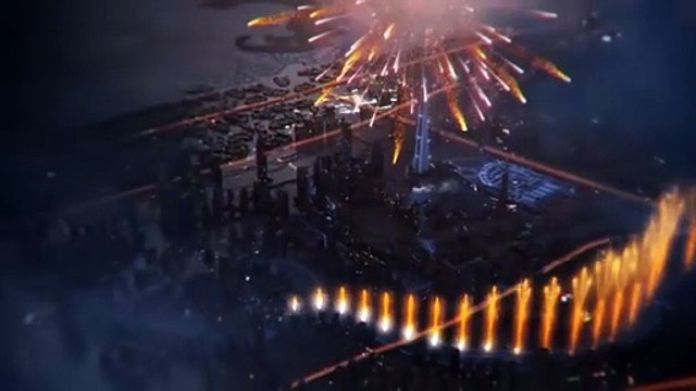 شاهدي احتفالات رأس السنة في دبي بالألعاب النارية