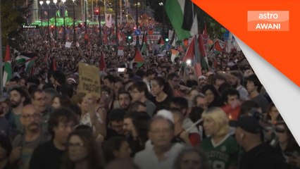 Puluhan ribu sertai protes Gaza di Madrid