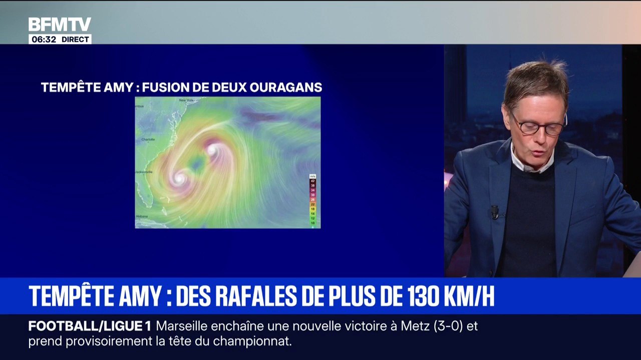 Tempête Amy: des rafales de vent enregistrées à plus de 130 km/h
