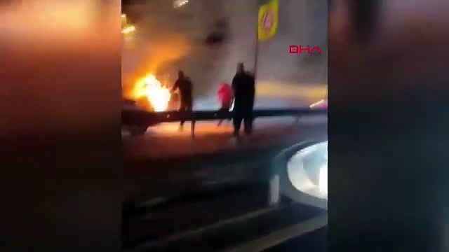 İstanbul trafiğinde korku dolu anlar: Seyir halindeyken alev topuna döndü!