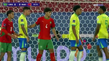 الشوط الثاني مباراة المغرب والبرازيل دوري المجموعات كاس العالم للشباب 2-10-2025