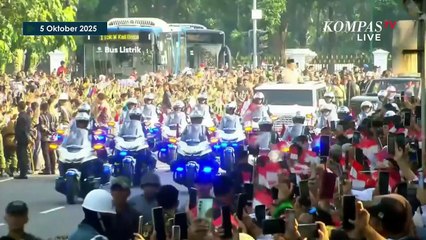 Dikawal Pasukan Berkuda, Presiden Prabowo Tiba di Monas Hadiri HUT ke-80 TNI