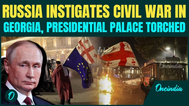 Russia Sparks Civil War in Georgia as Protesters TORCH Presidential Palace During Violent Protests