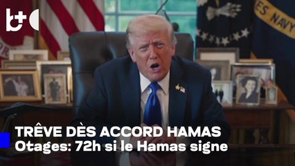 Trump: Un cessez-le-feu entrera en vigueur dès que le Hamas acceptera