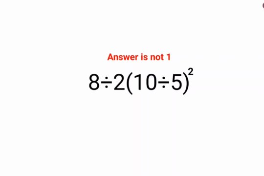 8÷2(10÷5)^2 The answer is not 1. 99% failed! Can you do it? #math #logicalstation #genius #maths