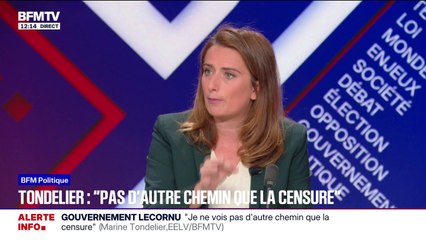 Pour Marine Tondelier, "Bruno Retailleau est un motif de censure à lui tout seul"