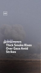 Thick Smoke Rises Over Gaza Amid Strikes