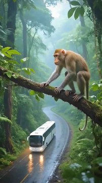How monkey help the bus passengers #animals #firebrigade😱 #facebookviral #jalpari #foryouシ #BunnyAdventure #trend #amazingfacts #animation #indian #bestoftheday #trending #explore #cartoon #Amazing #shorts #AI #duck #animals @follwer @Highlights @eve